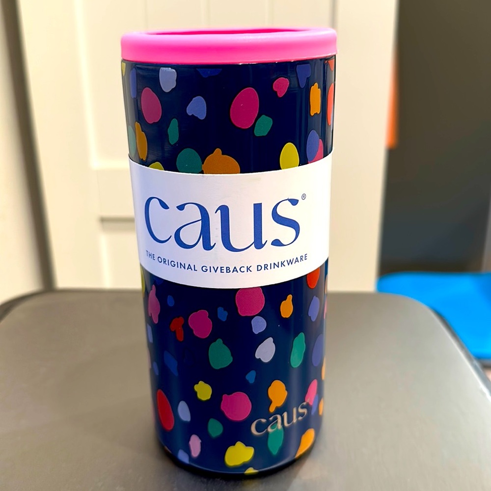 Caus skinny can cooler, color - It’s party time